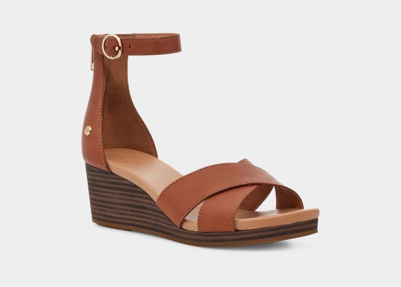 Brown Ugg Eugenia Women's Sandals | South Africa-8794305