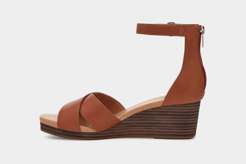 Brown Ugg Eugenia Women's Sandals | South Africa-8794305