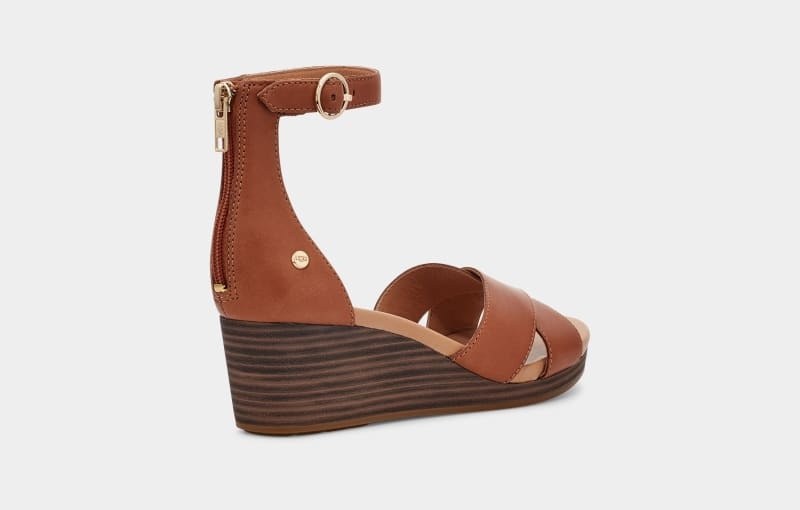 Brown Ugg Eugenia Women's Sandals | South Africa-8794305