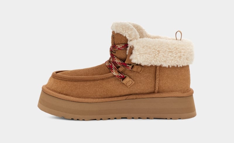 Brown Ugg Funkarra Cabin Cuff Women's Sneakers | South Africa-9401628