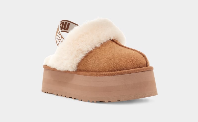 Brown Ugg Funkette Women's Slippers | South Africa-3651798