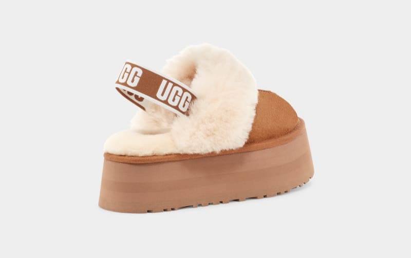 Brown Ugg Funkette Women's Slippers | South Africa-3651798