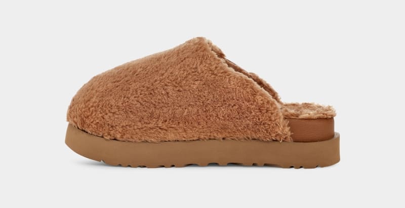 Brown Ugg Fuzz Sugar Women's Slides | South Africa-7650219