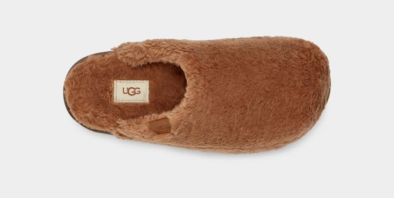 Brown Ugg Fuzz Sugar Women's Slides | South Africa-7650219