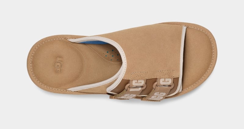 Brown Ugg Goldencoast Strap Men's Slides | South Africa-5360429