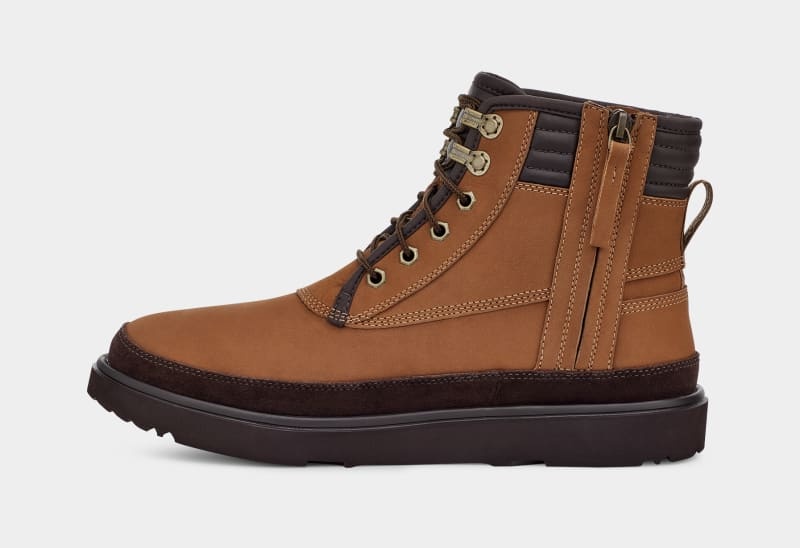 Brown Ugg Highland Sport Utility Weather Men's Boots | South Africa-6582430