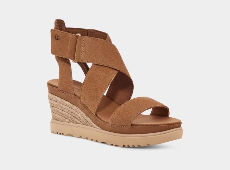 Brown Ugg Ileana Ankle Women's Sandals | South Africa-7108346