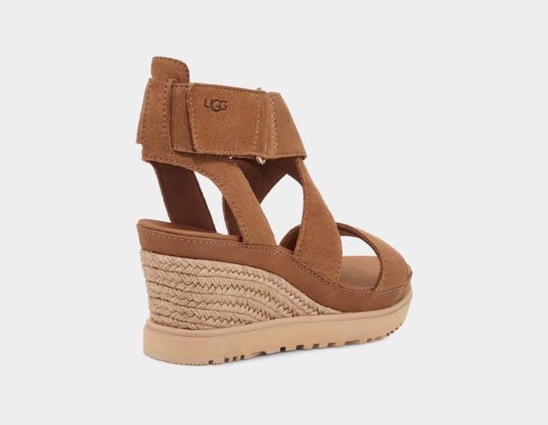 Brown Ugg Ileana Ankle Women's Sandals | South Africa-7108346