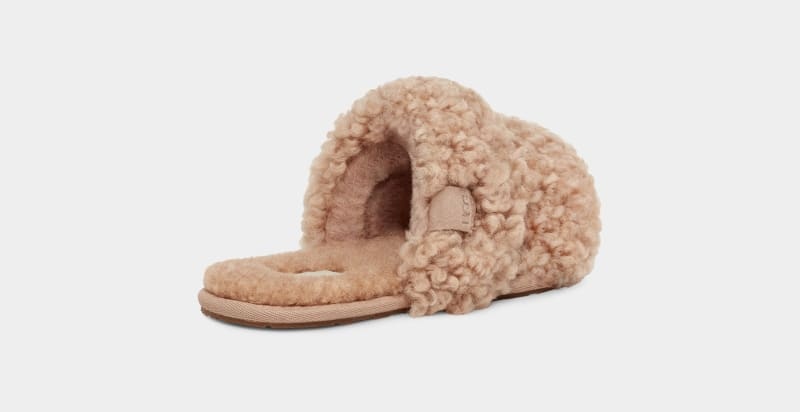 Brown Ugg Maxi Curly Scuffetta Women's Slippers | South Africa-2485691