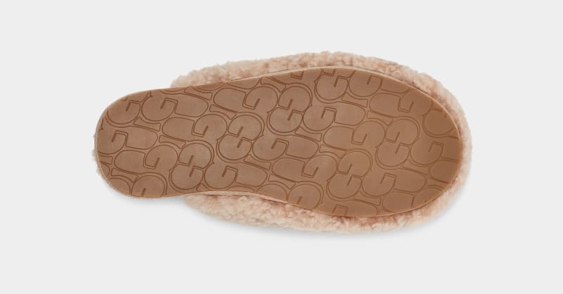 Brown Ugg Maxi Curly Women's Slides | South Africa-3546821