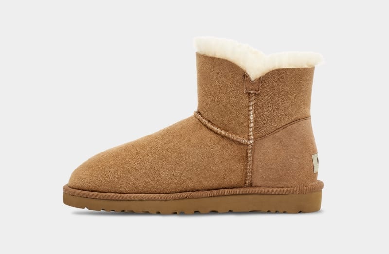 Brown Ugg Mini Bailey Button Ii Women's Boots | South Africa-2479360