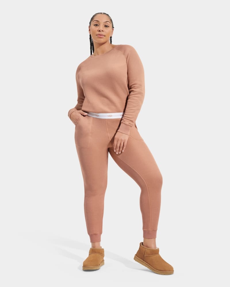 Brown Ugg Nena Crewneck Women's Sweatshirts | South Africa-7041368