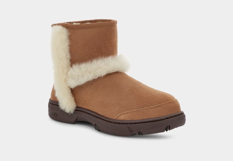 Brown Ugg Sunburst Mini Women's Winter Boots | South Africa-4391076