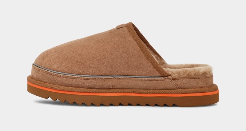 Brown / Orange Ugg Scuff Cali Wave Men's Slippers | South Africa-0387651