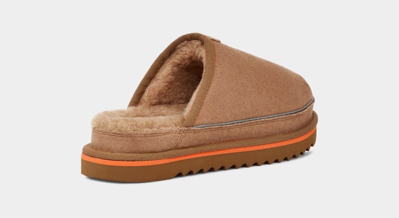 Brown / Orange Ugg Scuff Cali Wave Men's Slippers | South Africa-0387651