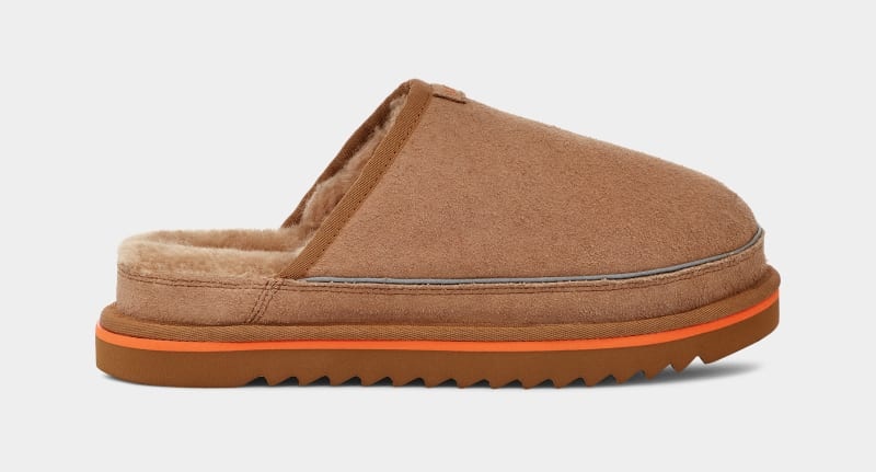 Brown / Orange Ugg Scuff Cali Wave Men\'s Slippers | South Africa-0387651