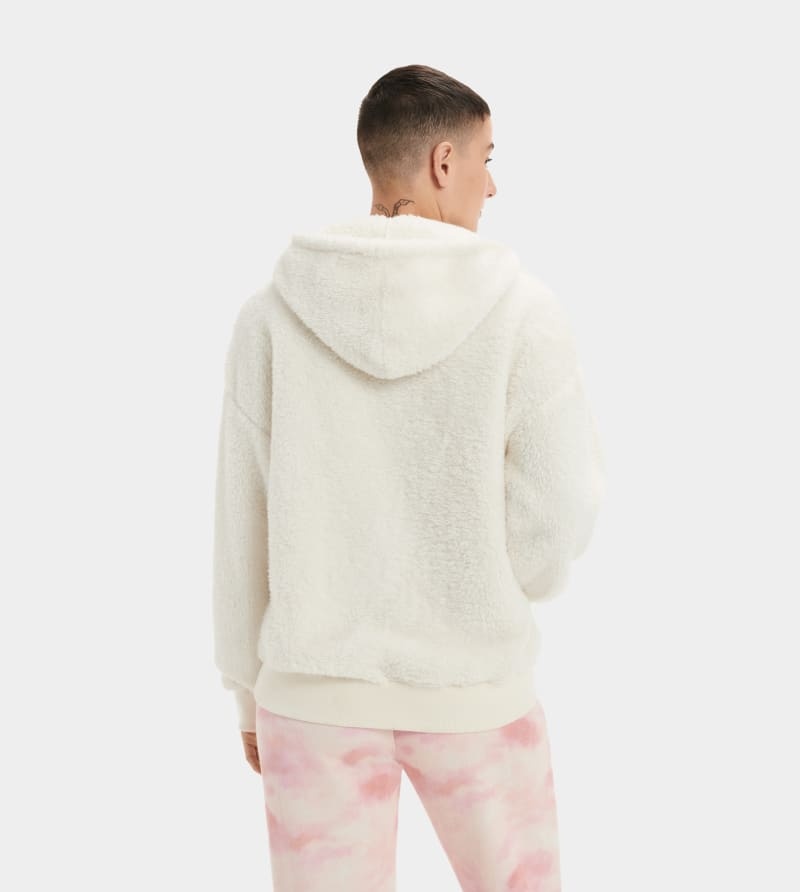 Cream Ugg Loyra Sherpa Women's Hoodie | South Africa-8362041