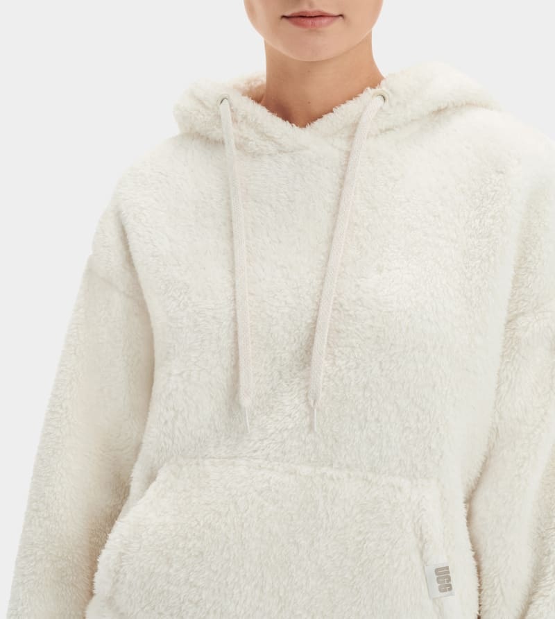 Cream Ugg Loyra Sherpa Women's Hoodie | South Africa-8362041