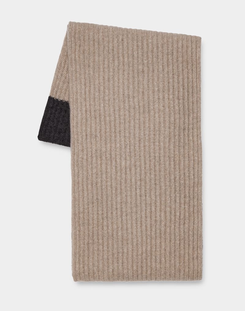 Cream / Grey Ugg Evander Knit Men's Scarf | South Africa-4261875