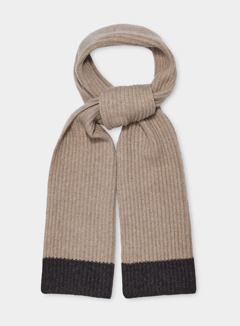 Cream / Grey Ugg Evander Knit Men\'s Scarf | South Africa-4261875