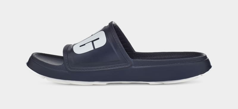 Dark Blue Ugg Wilcox Men's Slides | South Africa-6342879