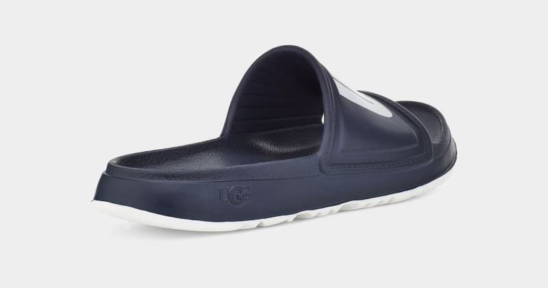 Dark Blue Ugg Wilcox Men's Slides | South Africa-6342879