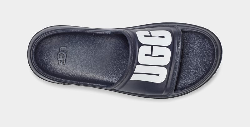 Dark Blue Ugg Wilcox Men's Slides | South Africa-6342879