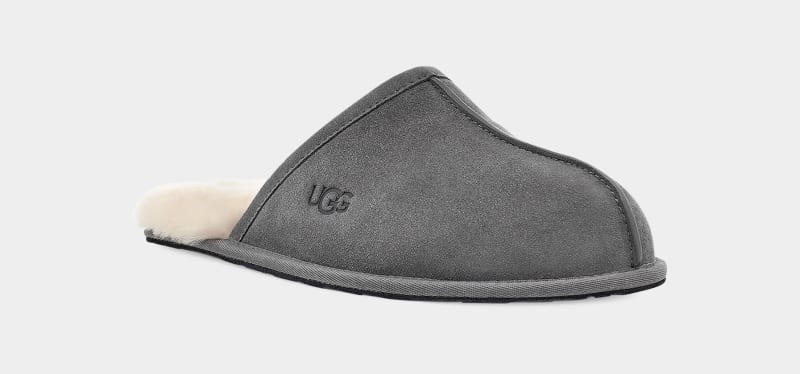 Dark Grey Ugg Scuff Men's Slippers | South Africa-7054138