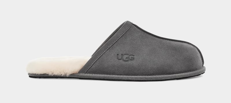 Dark Grey Ugg Scuff Men\'s Slippers | South Africa-7054138