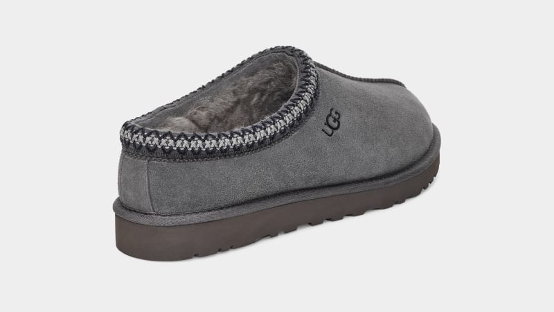 Dark Grey Ugg Tasman Men's Slippers | South Africa-6791380