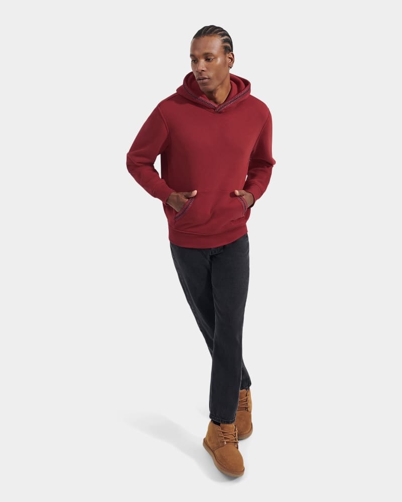 Dark Pink Ugg Tasman Men's Hoodie | South Africa-1086495