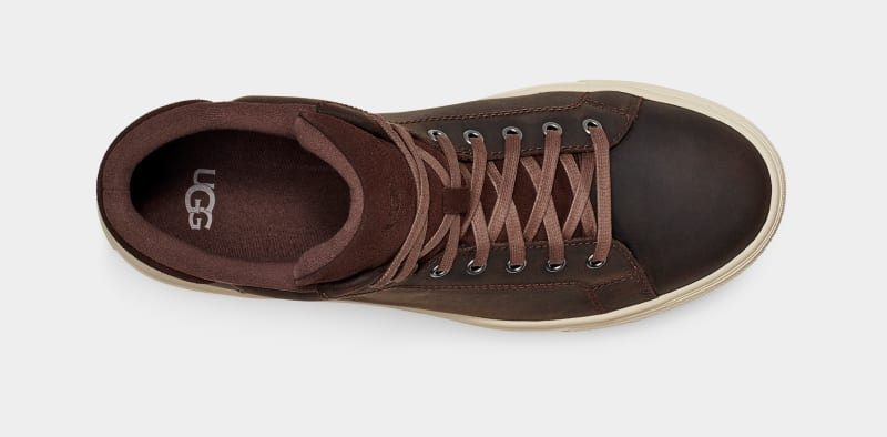 Deep Brown Ugg Baysider High Weather Men's Sneakers | South Africa-2769104