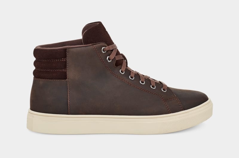 Deep Brown Ugg Baysider High Weather Men\'s Sneakers | South Africa-2769104