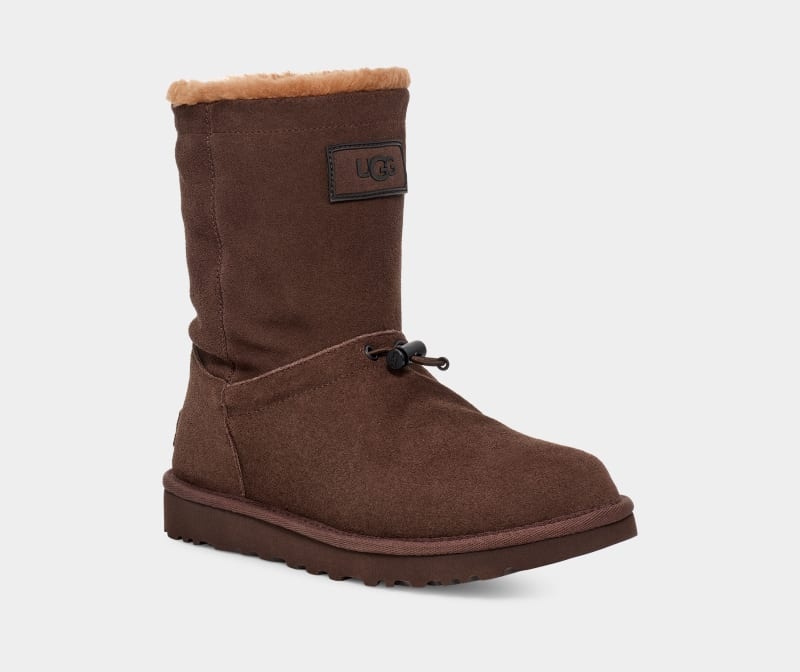 Deep Brown Ugg Classic Short Toggler Women's Winter Boots | South Africa-1845637