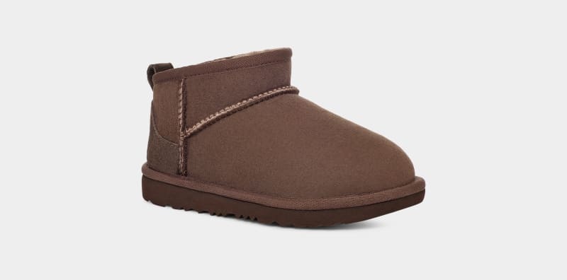 Deep Brown Ugg Classic Ultra Mini Kids' Boots | South Africa-4023198