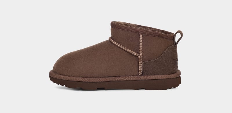 Deep Brown Ugg Classic Ultra Mini Kids' Boots | South Africa-4023198