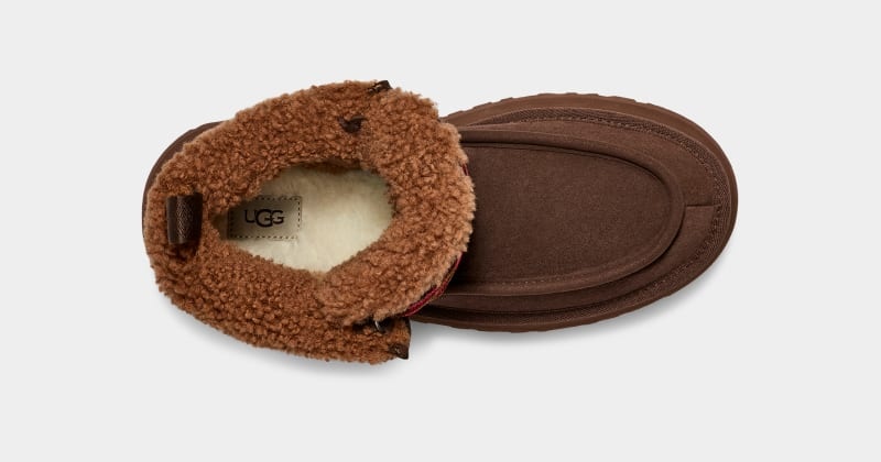 Deep Brown Ugg Funkarra Cabin Cuff Women's Sneakers | South Africa-8651092