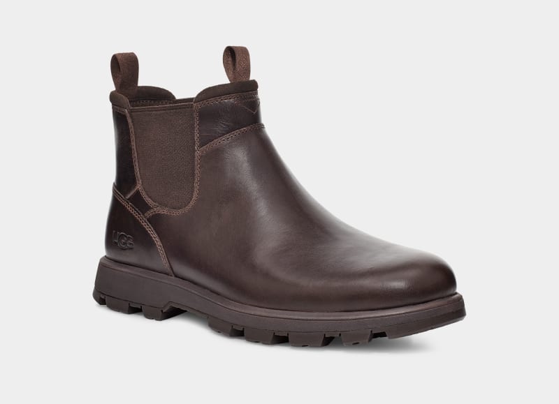 Deep Brown Ugg Hillmont Men's Chelsea Boots | South Africa-3485702