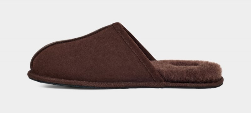 Deep Brown Ugg Scuff Men's Slippers | South Africa-8524139