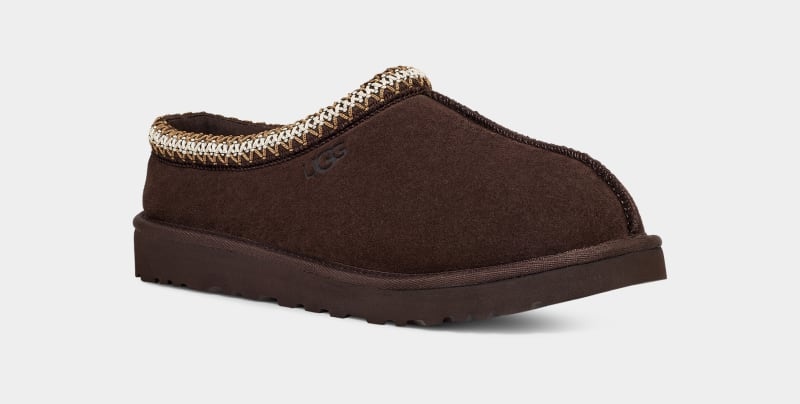 Deep Brown Ugg Tasman Men's Slippers | South Africa-6715893