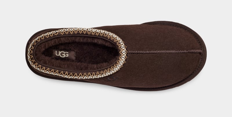 Deep Brown Ugg Tasman Men's Slippers | South Africa-6715893