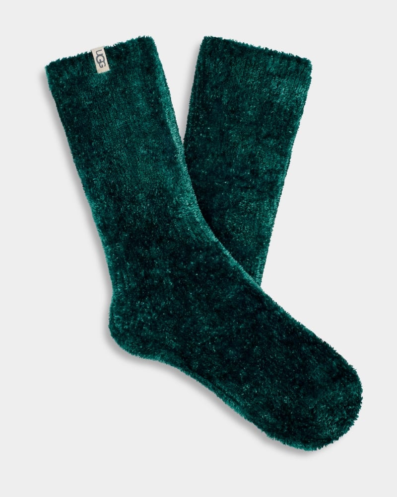 Deep Green Ugg Leda Cozy Women\'s Socks | South Africa-1275869