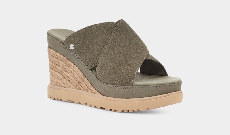 Green Ugg Abbot Women's Slides | South Africa-3892415