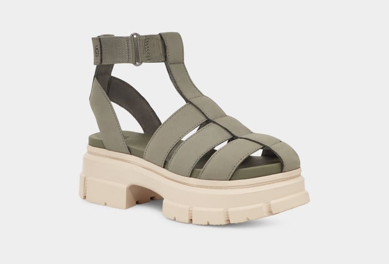 Green Ugg Ashton Strappy Women's Sandals | South Africa-8397201