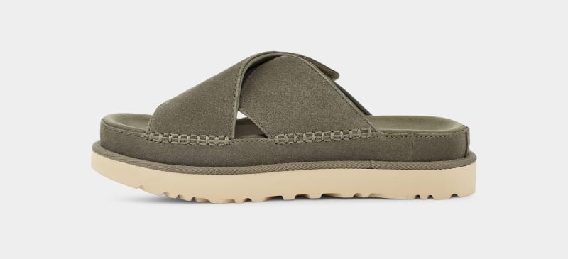 Green Ugg Goldenstar Cross Women's Slides | South Africa-0297654