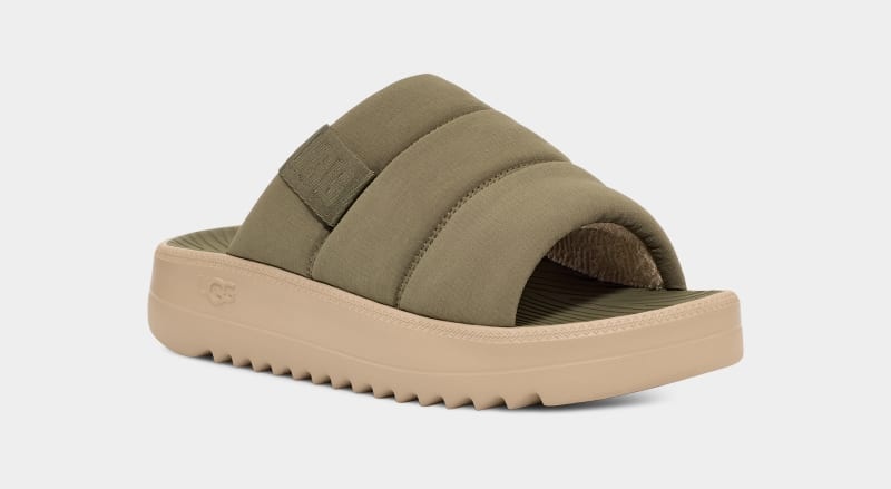 Green Ugg Maxxer Men's Slides | South Africa-3124576