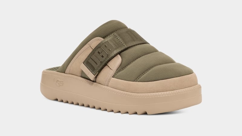 Green Ugg Maxxer Strap Men's Slides | South Africa-7239105