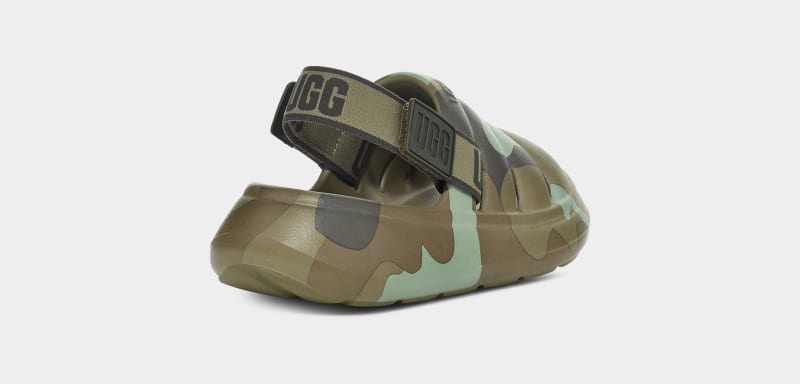 Green Ugg Sport Yeah Camopop Kids' Slippers | South Africa-9274803