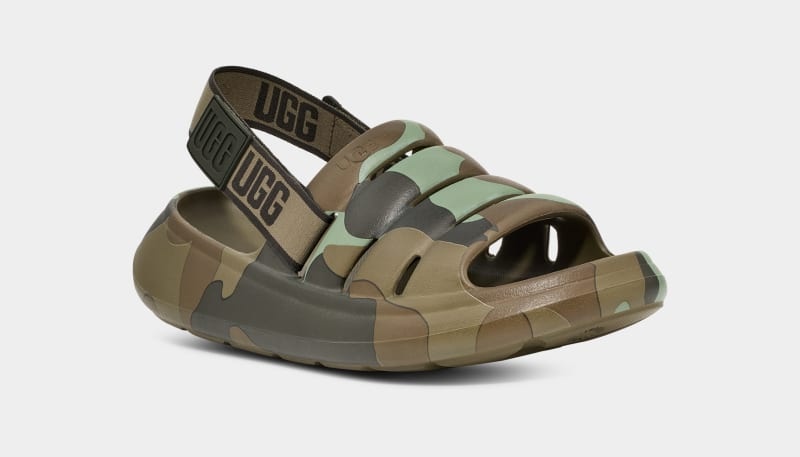 Green Ugg Sport Yeah Camopop Men's Sandals | South Africa-3482751