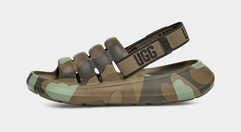 Green Ugg Sport Yeah Camopop Men's Sandals | South Africa-3482751